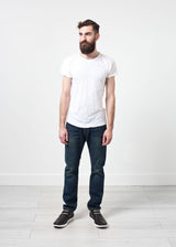 Comfort Tee in White Linen