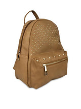 Hiveaxon Brown Embellished Backpack