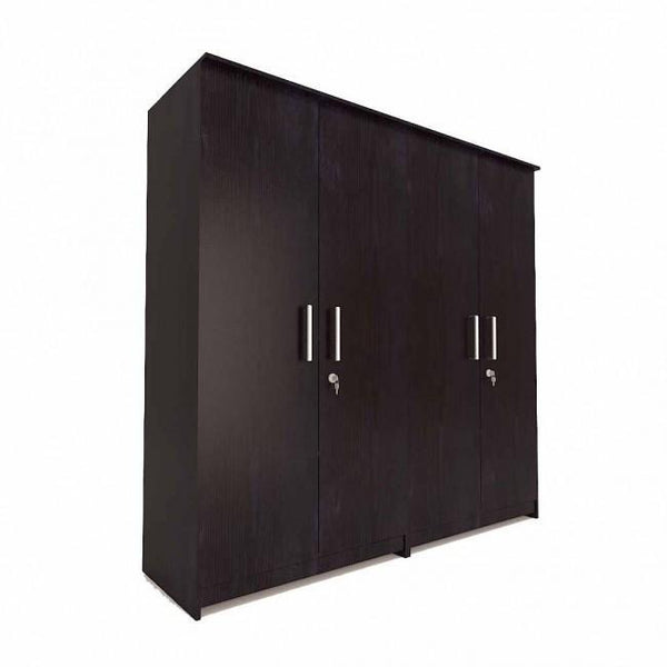 Amalgam 4 Door Wardrobe In Dark Wenge Laminate