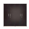 Amalgam 4 Door Wardrobe In Dark Wenge Laminate