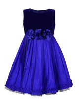 Branyork Blue Solid A-Line Dress