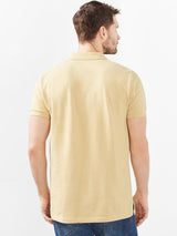 Daneaxon Yellow Polo Collar T-shirt