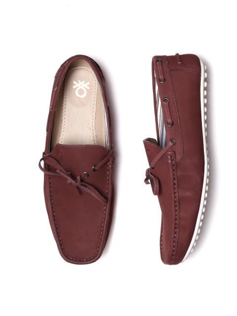 Fastalas Burgundy Suede Boat Shoes