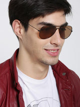 Kingawns Brown Aviator Sunglasses