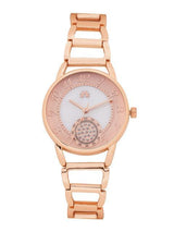 Arumkick Rose Gold-Toned & White Analogue Watch