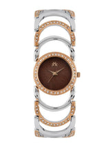 Arumkick Brown Embellished Analogue Watch