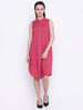 Rosyalps Pink Sleeveless Shirt Dress