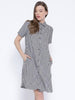 Rosyalps Black Checked Shirt Dress