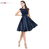 Navy Blue Cocktail Dresses Ever Pretty 6113 Cute Women 2018 Sleeveless Short Vestidos Plus Size Sexy Homecoming Cocktail Dresses